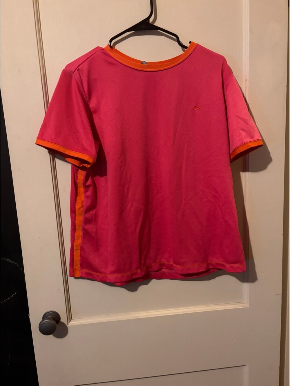 Nike pink and orange short sleeve top XL